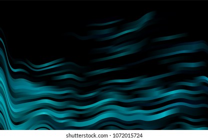Dark BLUE vector background with lava shapes. Shining illustration, which consist of blurred lines, circles. Marble design for your web site.