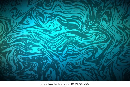 Dark BLUE vector background with lava shapes. Glitter abstract illustration with wry lines. The template for cell phone backgrounds.