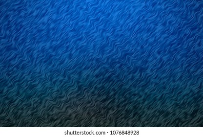 Dark BLUE vector background with lava shapes. Creative illustration in halftone marble style with gradient. A completely new template for your business design.