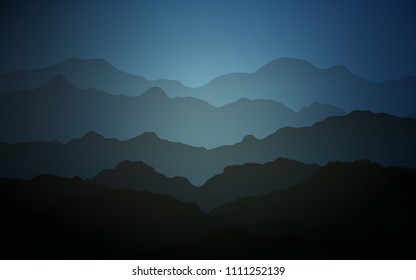 Dark BLUE vector background with lava shapes. Colorful illustration in abstract mountain style with gradient. A new texture for your  ad, booklets, leaflets.