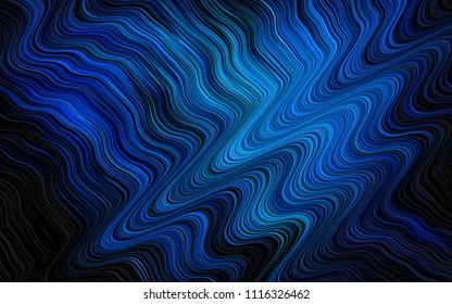 Dark BLUE vector background with lava shapes. Colorful illustration in abstract marble style with gradient. The best blurred design for your business.