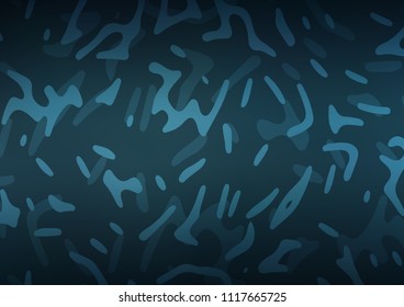 Dark BLUE vector background with lava shapes. Creative geometric illustration in marble style with gradient. The template for cell phone backgrounds.