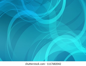 Dark BLUE vector background with lava shapes. Blurred geometric sample with gradient bubbles.  Brand new design for your ads, poster, banner.