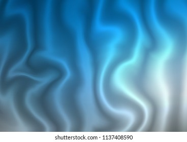 Dark BLUE vector background with lava shapes. Blurred geometric sample with gradient bubbles.  Marble style for your business design.