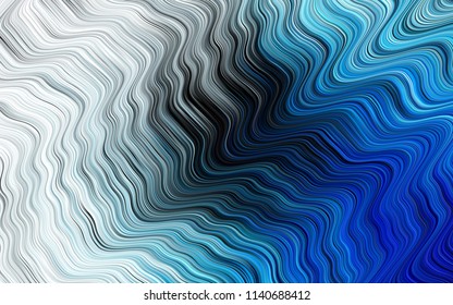 Dark BLUE vector background with lava shapes. Shining crooked illustration in marble style. The best blurred design for your business.