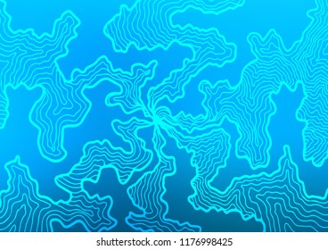 Dark BLUE vector background with lava shapes. Shining crooked illustration in marble style. The template for cell phone backgrounds.