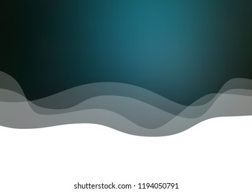 Dark BLUE vector background with lava shapes. Colorful abstract illustration with gradient lines. The elegant pattern for brand book.