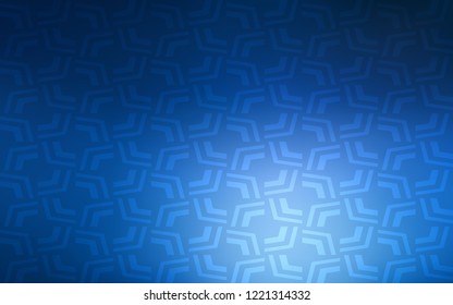 Dark BLUE vector background with lava shapes. Colorful abstract illustration with gradient lines. Textured wave pattern for backgrounds.