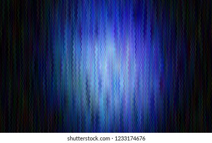 Dark BLUE vector background with lava shapes. A sample with blurred bubble shapes. Textured wave pattern for backgrounds.