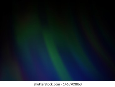 Dark BLUE vector background with lava shapes. Glitter abstract illustration with wry lines. The best blurred design for your business.