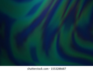 Dark BLUE vector background with lava shapes. A completely new color illustration in marble style. Brand new design for your ads, poster, banner.