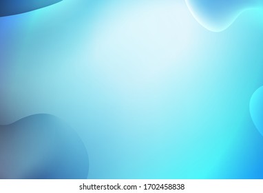Dark BLUE vector background with lava shapes. Shining illustration, which consist of blurred lines, circles. The elegant pattern for brand book.