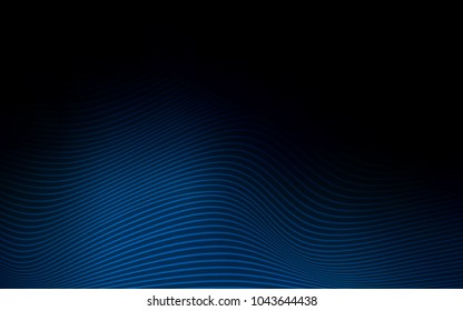 Dark BLUE vector background with lines. Shining crooked illustration of lines in a brand-new style. Brand-new style for your business design.