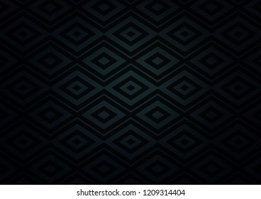 Dark BLUE vector background with lines, rhombuses. Colorful lines, squares on abstract background with gradient. Pattern for websites, landing pages.