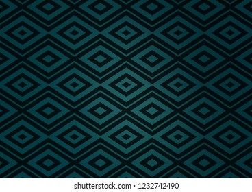 Dark BLUE vector background with lines, rhombuses. Colorful illustration with lines, cubes on abstract template. Best design for your ad, poster, banner.