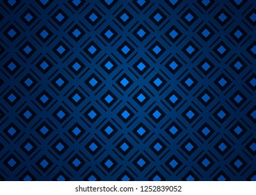 Dark BLUE vector background with lines, rhombuses. Shining colorful illustration with lines, rectangles. Pattern for ads, posters, banners.