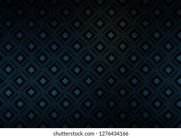 Dark BLUE vector background with lines, rhombuses. Shining colorful illustration with lines, rectangles. Pattern for websites, landing pages.