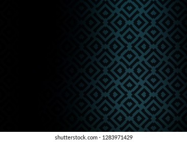 Dark BLUE vector background with lines, rhombuses. Shining colorful illustration with lines, rectangles. Pattern for ads, posters, banners.