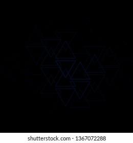 Dark BLUE vector background with lines, triangles. Abstract gradient design with colorful triangles. Template for wallpapers.
