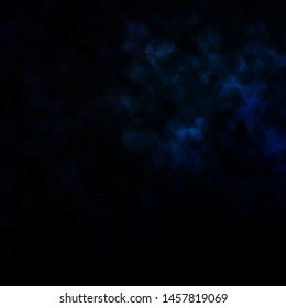 Dark BLUE vector background with lines, triangles. Smart design in abstract style with gradient triangles. Pattern for booklets, leaflets