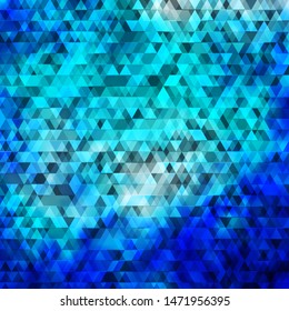 Dark BLUE vector background with lines, triangles. Illustration with colorful gradient triangles. Best design for posters, banners.