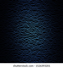 Dark BLUE vector background with lines. Colorful geometric sample with gradient curves.  Design for your business promotion.