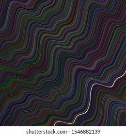 Dark BLUE vector background with lines. Glitter abstract illustration with wry lines. New composition for your brand book.