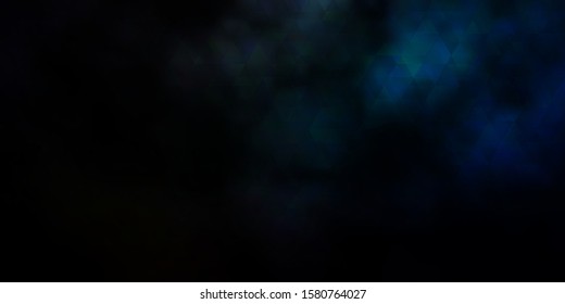 Dark BLUE vector background with lines, triangles. Shining abstract illustration with colorful triangles. Best design for posters, banners.