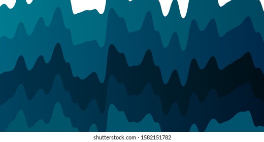 Dark BLUE vector background with lines. Brand new colorful illustration with bent lines. Best design for your posters, banners.