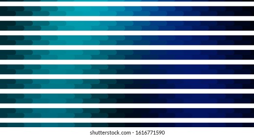 Dark BLUE vector background with lines. Gradient abstract design in simple style with sharp lines. Pattern for ads, commercials.