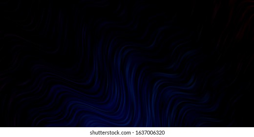 Dark BLUE vector background with lines. Abstract gradient illustration with wry lines. Smart design for your promotions.