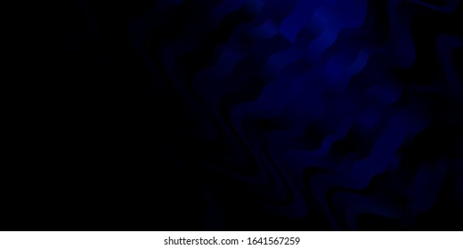 Dark BLUE vector background with lines. Brand new colorful illustration with bent lines. Best design for your posters, banners.