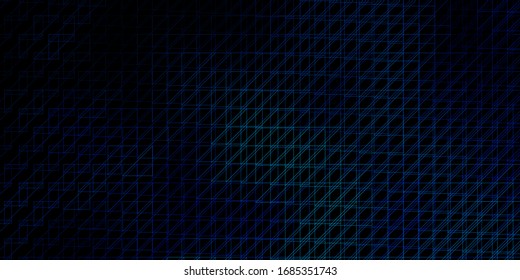 Dark BLUE vector background with lines. Gradient abstract design in simple style with sharp lines. Pattern for ads, commercials.