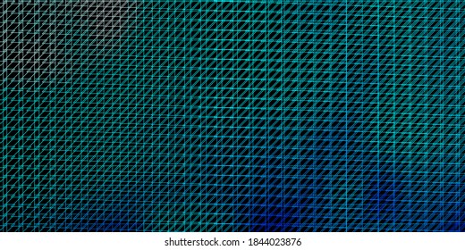 Dark BLUE vector background with lines. Geometric abstract illustration with blurred lines. Best design for your posters, banners.