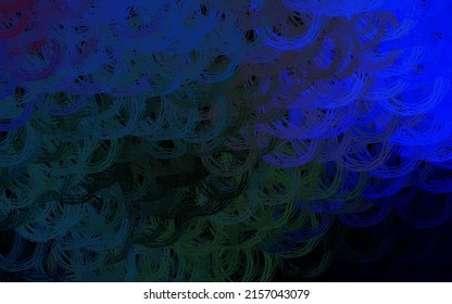 Dark BLUE vector background with lines. Colorful geometric sample with gradient lines.  Texture for booklets, leaflets.