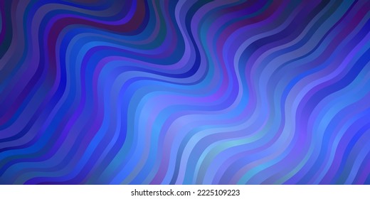 Dark BLUE vector background with lines. Illustration in abstract style with gradient curved.  Template for your UI design.