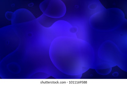Dark BLUE vector background with liquid shapes. A completely new color illustration in memphis style. Textured wave pattern for backgrounds.