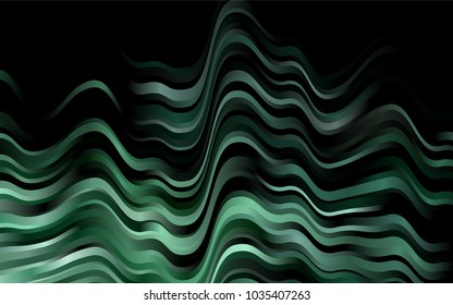 Dark BLUE vector background with liquid shapes. A vague circumflex abstract illustration with gradient. The elegant pattern for brand book.