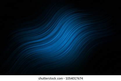 Dark BLUE vector background with liquid shapes. Geometric illustration in marble style with gradient.  The best blurred design for your business.