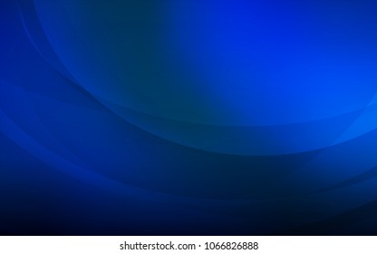 Dark BLUE vector background with liquid shapes. Shining illustration, which consist of blurred lines, circles. Brand-new design for your ads, poster, banner.