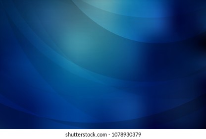 Dark BLUE vector background with liquid shapes. A sample with blurred bubble shapes. Marble design for your web site.