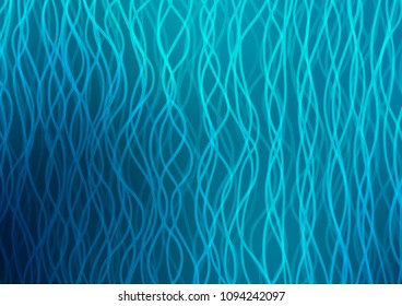 Dark BLUE vector background with liquid shapes. A sample with blurred bubble shapes. The elegant pattern for brand book.