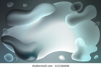 Dark BLUE vector background with liquid shapes. Glitter abstract illustration with wry lines. A new texture for your  ad, booklets, leaflets.