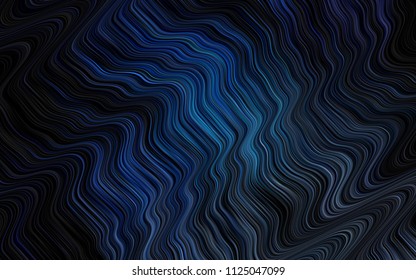 Dark BLUE vector background with liquid shapes. Blurred geometric sample with gradient bubbles.  A new texture for your  ad, booklets, leaflets.