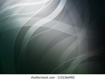 Dark BLUE vector background with liquid shapes. Glitter abstract illustration with wry lines. The best blurred design for your business.