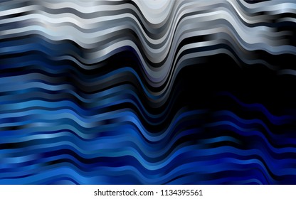Dark BLUE vector background with liquid shapes. A vague circumflex abstract illustration with gradient. Marble design for your web site.