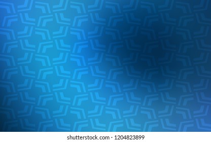 Dark BLUE vector background with liquid shapes. Glitter abstract illustration with wry lines. Marble style for your business design.