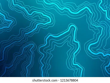 Dark BLUE vector background with liquid shapes. Blurred geometric sample with gradient bubbles.  The elegant pattern for brand book.