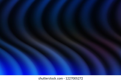 Dark BLUE vector background with liquid shapes. Creative geometric illustration in marble style with gradient. Brand-new design for your ads, poster, banner.
