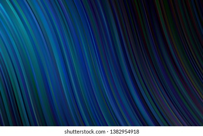 Dark BLUE vector background with liquid shapes. Creative illustration in halftone marble style with gradient. Brand new design for your ads, poster, banner.